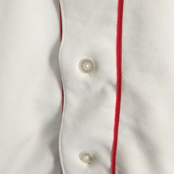 Vintage Cleveland Indians Russell Athletic Jersey Mens Size Large White STAINS - Picture 13 of 14